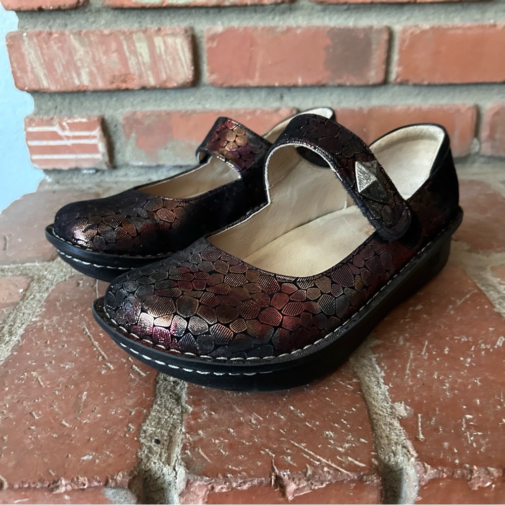 Alegria Paloma Mary Jane in Metallic Stone Sz EURO 10/US 9.5/10